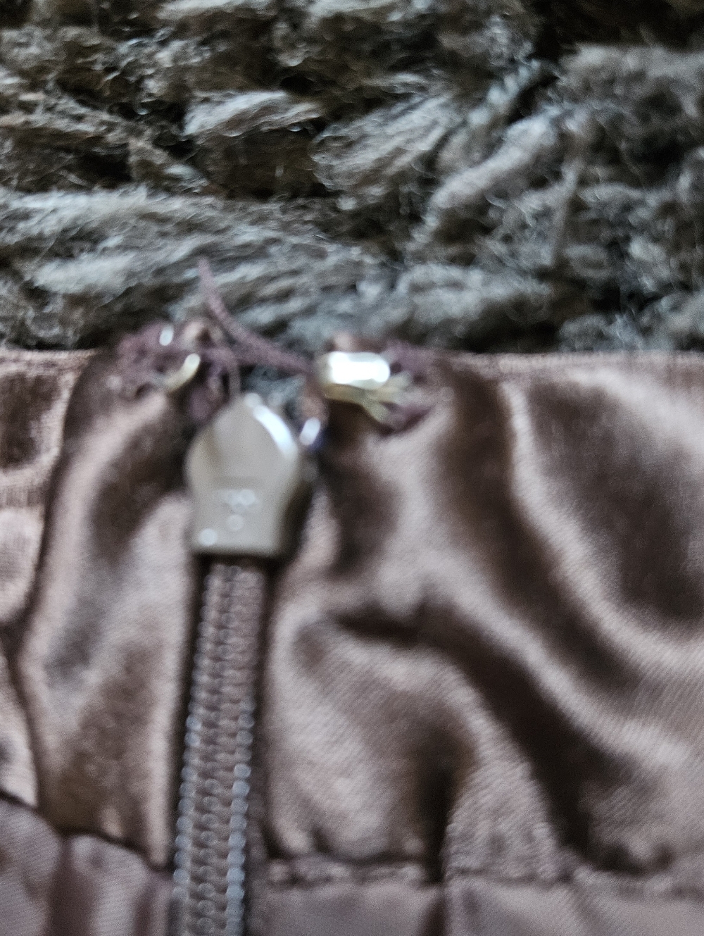 Gap chocolate Brown Sequin Embellished Mini Skirt Size 10 Side Zipper Fully line - Picture 6 of 9